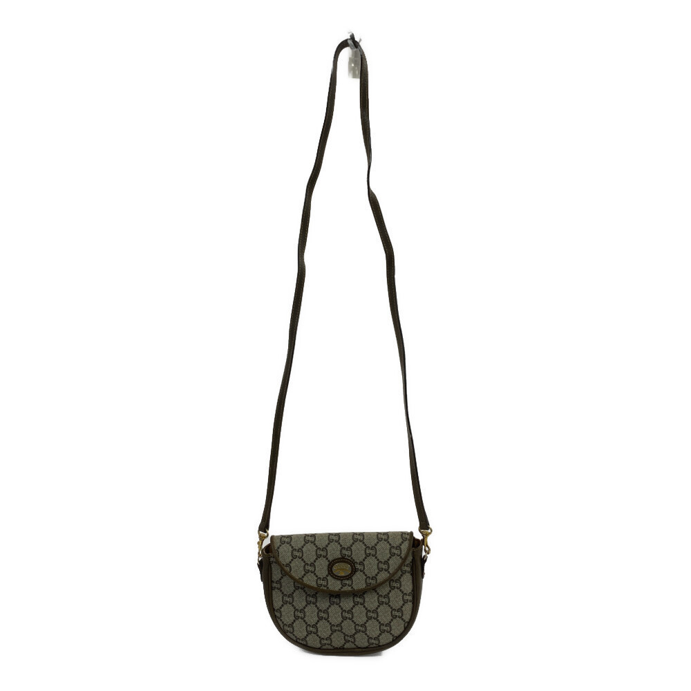 Gucci Gg Plus Flap Shoulder Processed Bag Brown